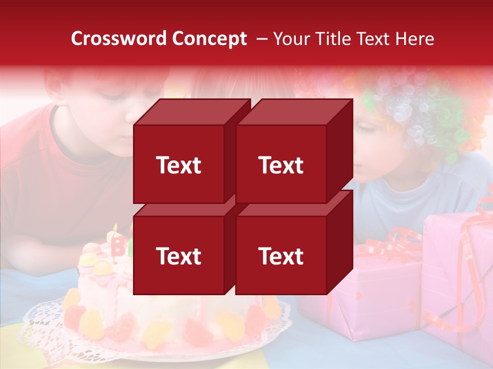 Blowing Sibling Clown PowerPoint Template