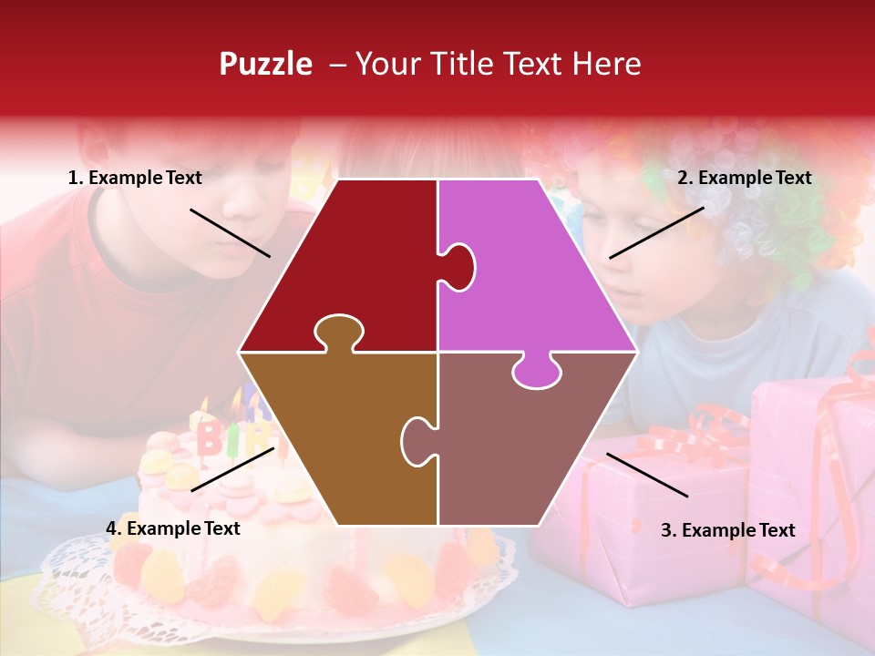 Blowing Sibling Clown PowerPoint Template