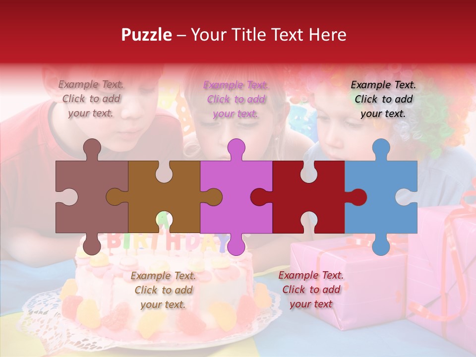 Blowing Sibling Clown PowerPoint Template