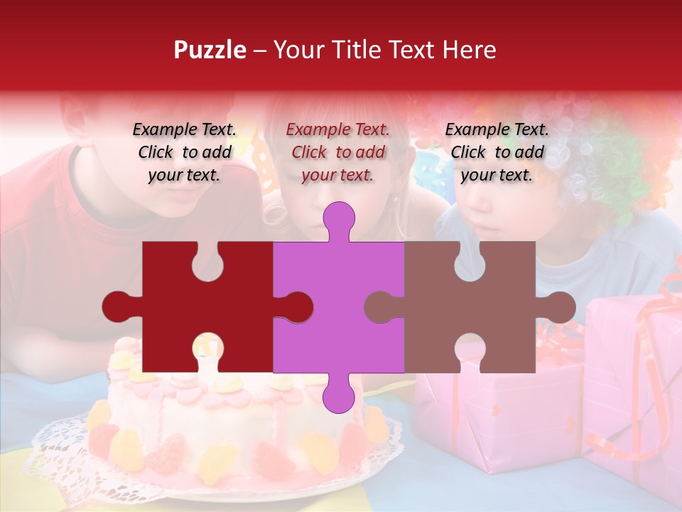 Blowing Sibling Clown PowerPoint Template