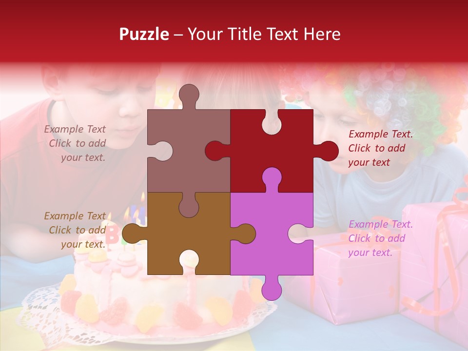 Blowing Sibling Clown PowerPoint Template