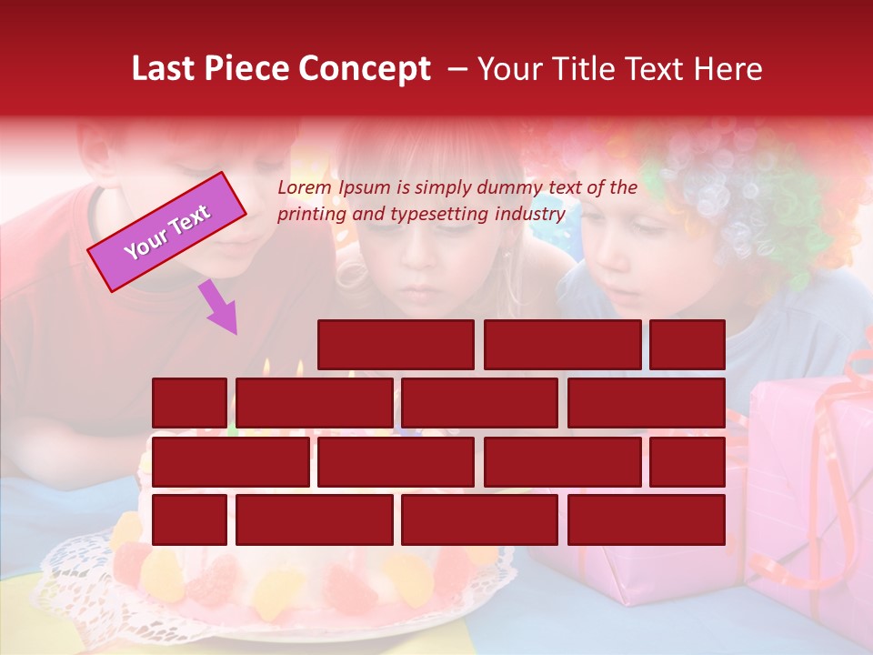 Blowing Sibling Clown PowerPoint Template