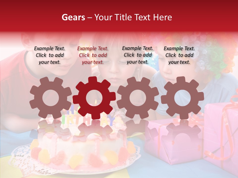 Blowing Sibling Clown PowerPoint Template