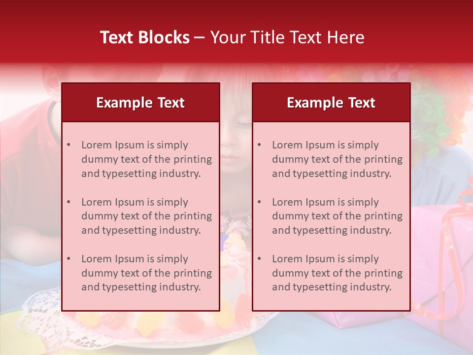 Blowing Sibling Clown PowerPoint Template