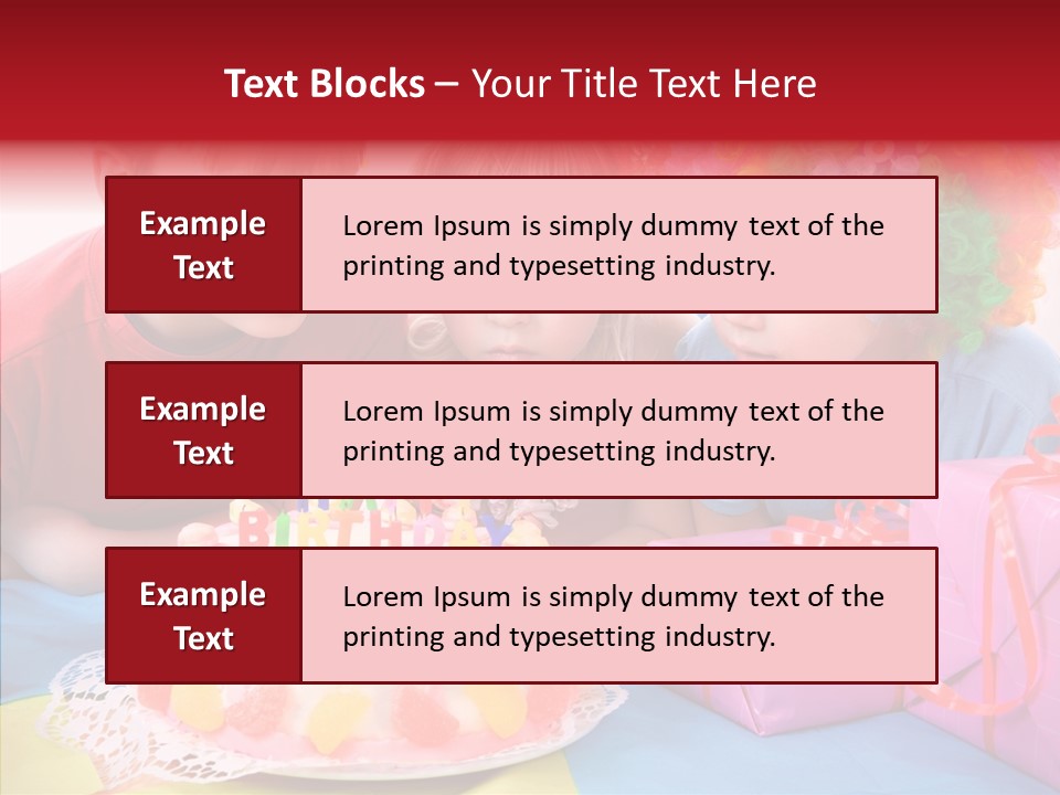 Blowing Sibling Clown PowerPoint Template