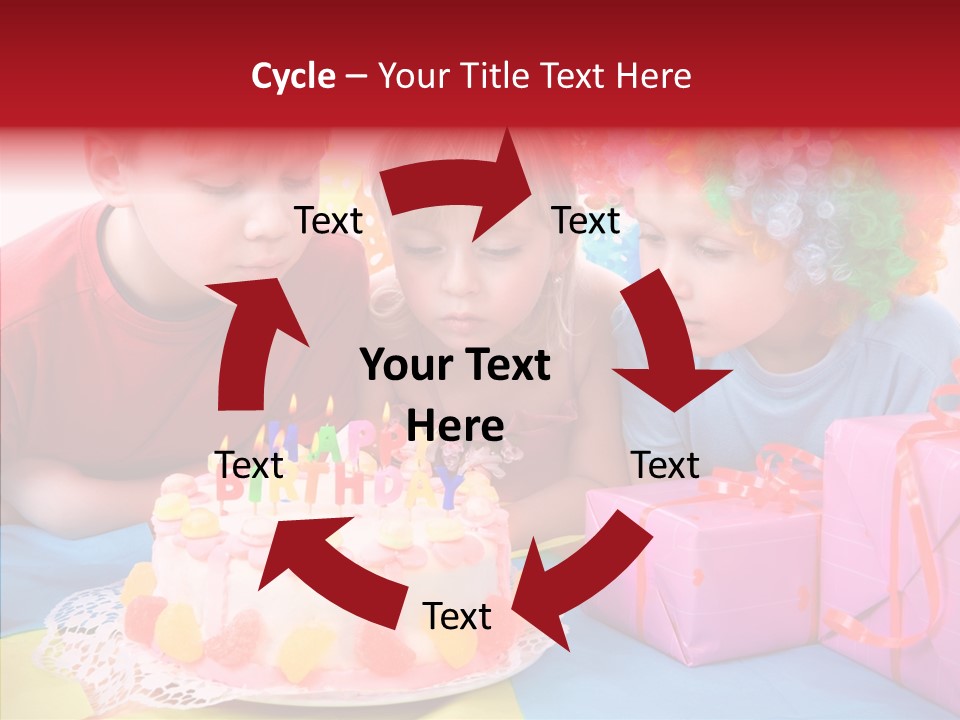 Blowing Sibling Clown PowerPoint Template