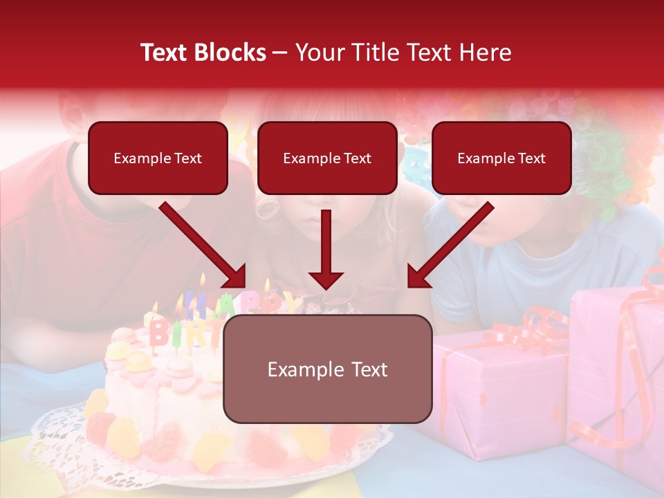Blowing Sibling Clown PowerPoint Template