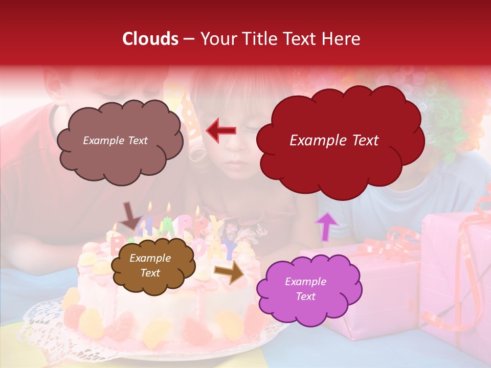 Blowing Sibling Clown PowerPoint Template
