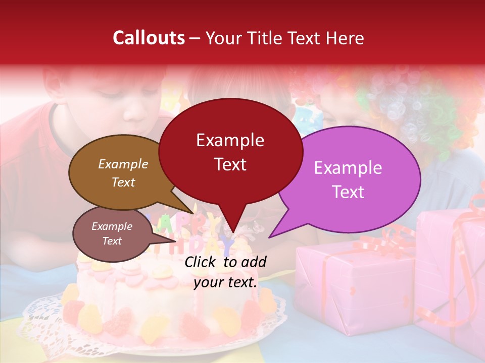 Blowing Sibling Clown PowerPoint Template