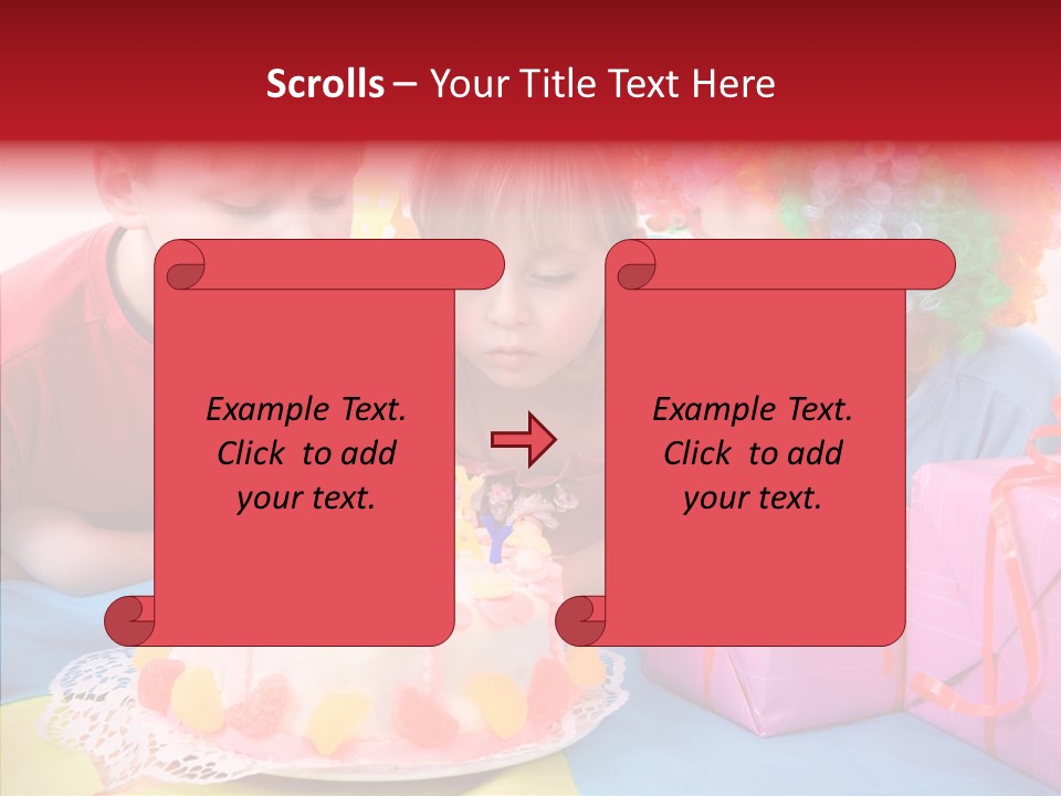 Blowing Sibling Clown PowerPoint Template
