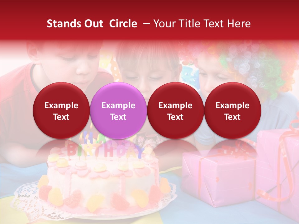 Blowing Sibling Clown PowerPoint Template