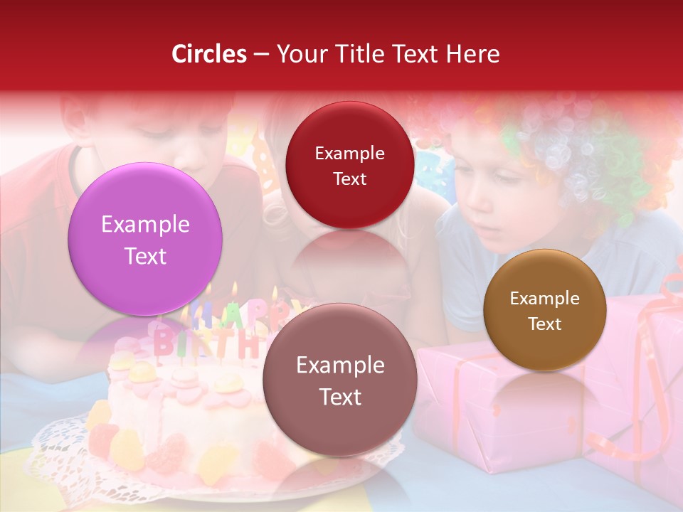 Blowing Sibling Clown PowerPoint Template