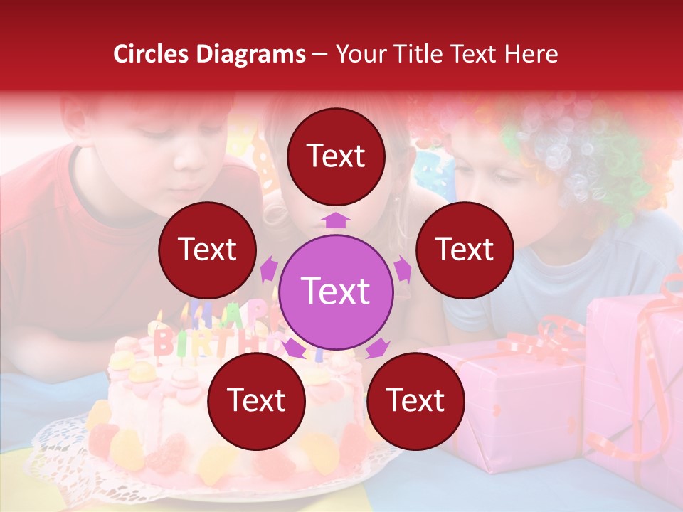 Blowing Sibling Clown PowerPoint Template