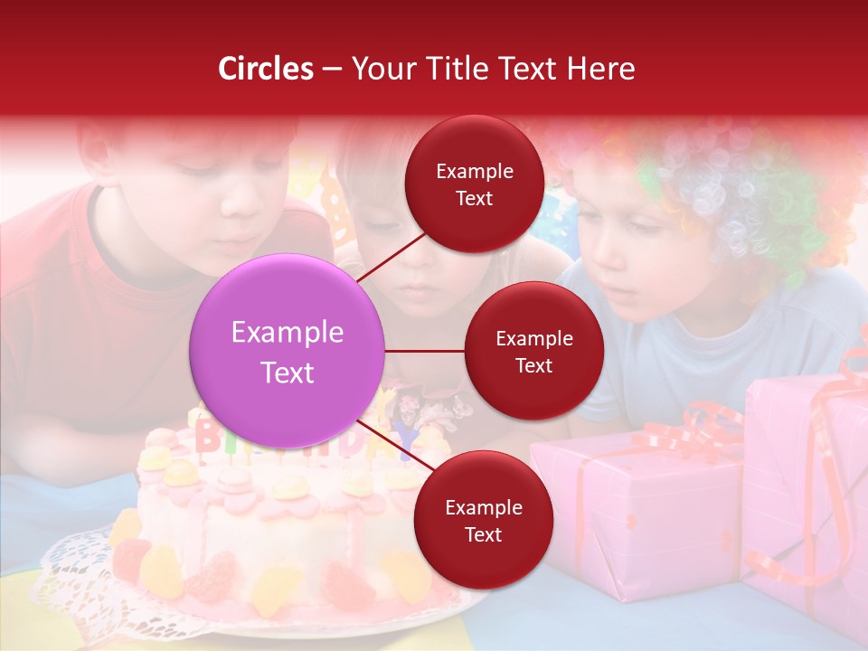 Blowing Sibling Clown PowerPoint Template