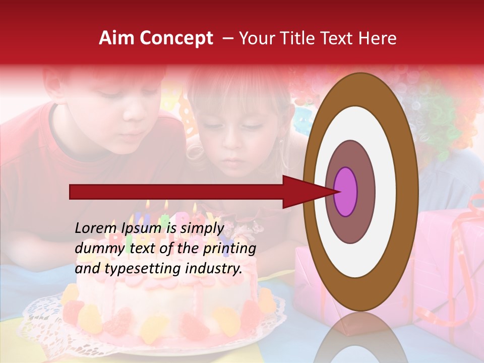 Blowing Sibling Clown PowerPoint Template