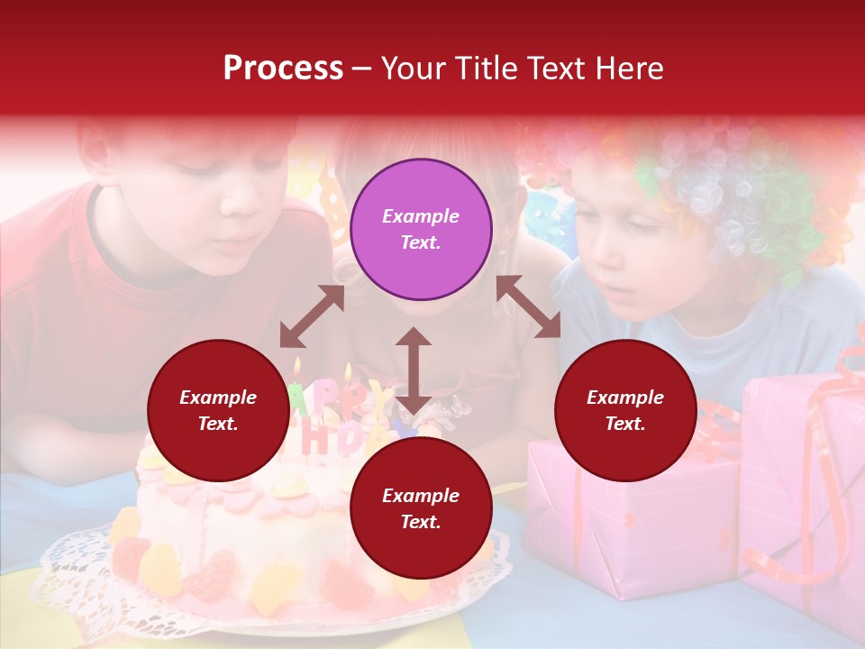 Blowing Sibling Clown PowerPoint Template