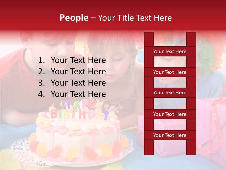 Blowing Sibling Clown PowerPoint Template