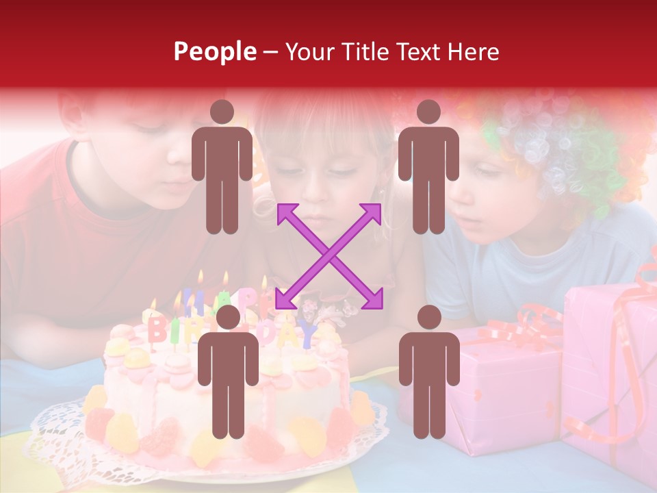 Blowing Sibling Clown PowerPoint Template