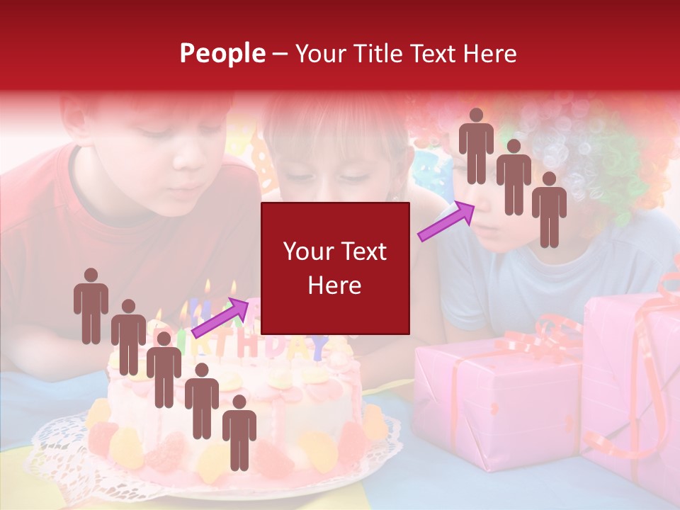 Blowing Sibling Clown PowerPoint Template