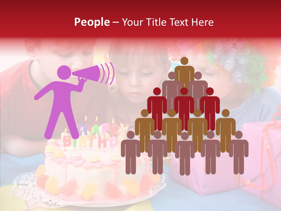 Blowing Sibling Clown PowerPoint Template