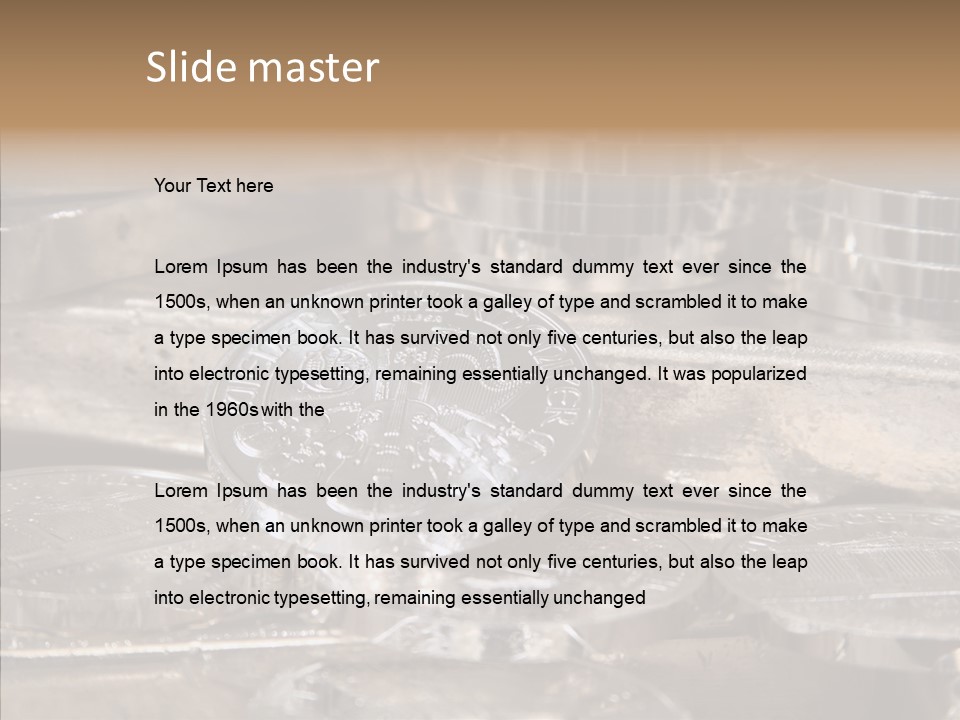 Money Philharmonic Stock PowerPoint Template