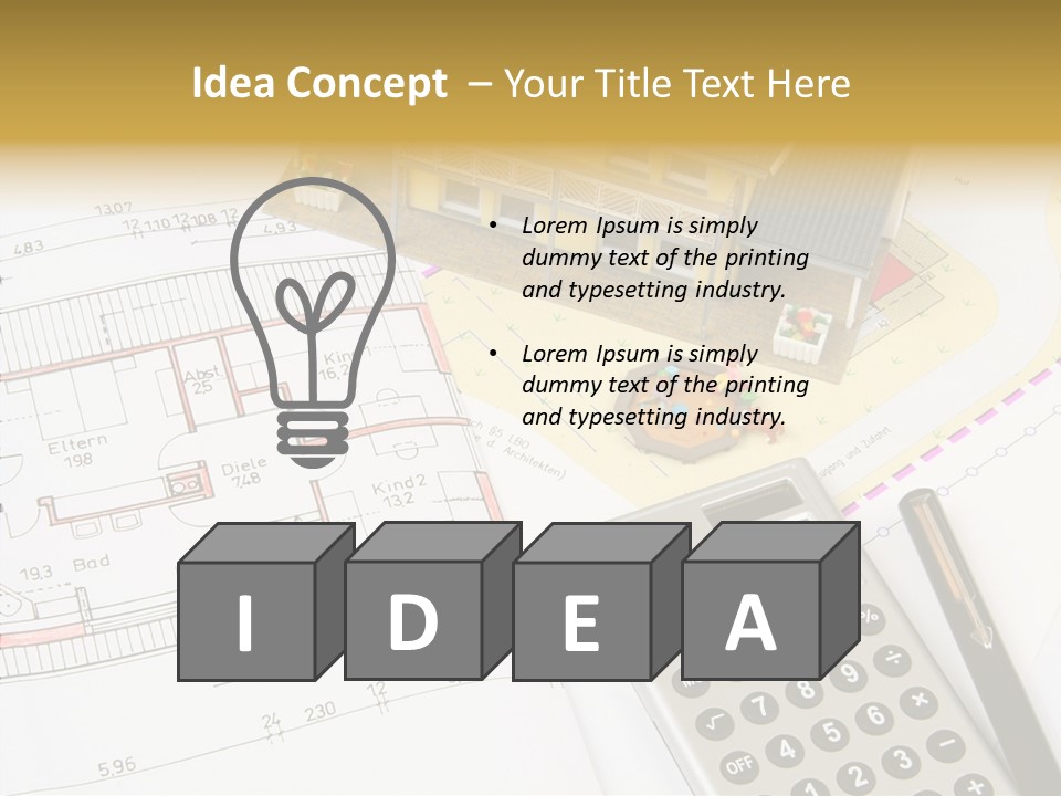 Solar Design Label PowerPoint Template