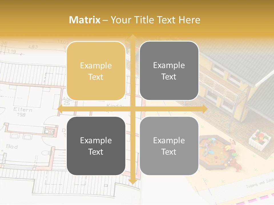 Alternative Energy Architecture Model Blueprint PowerPoint Template