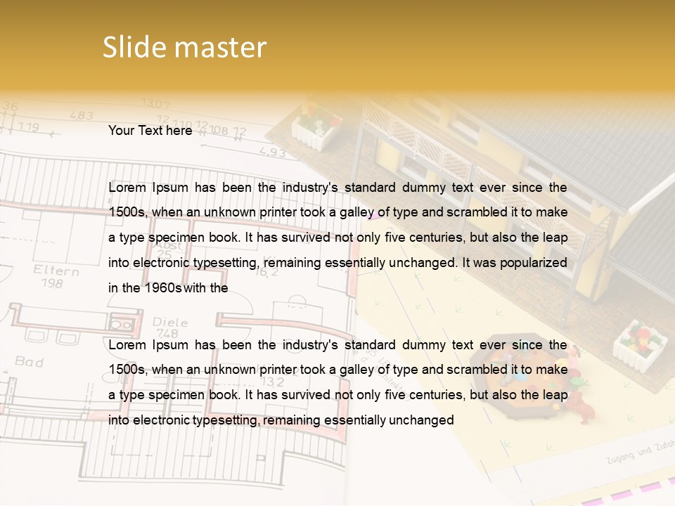 Alternative Energy Architecture Model Blueprint PowerPoint Template