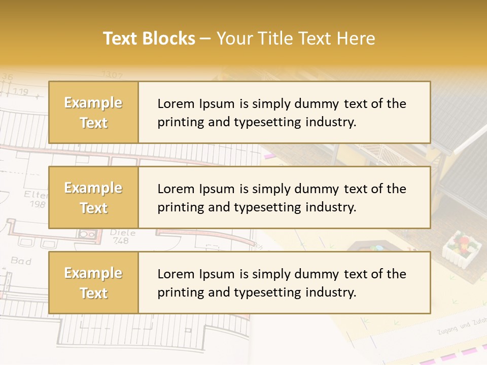 Alternative Energy Architecture Model Blueprint PowerPoint Template