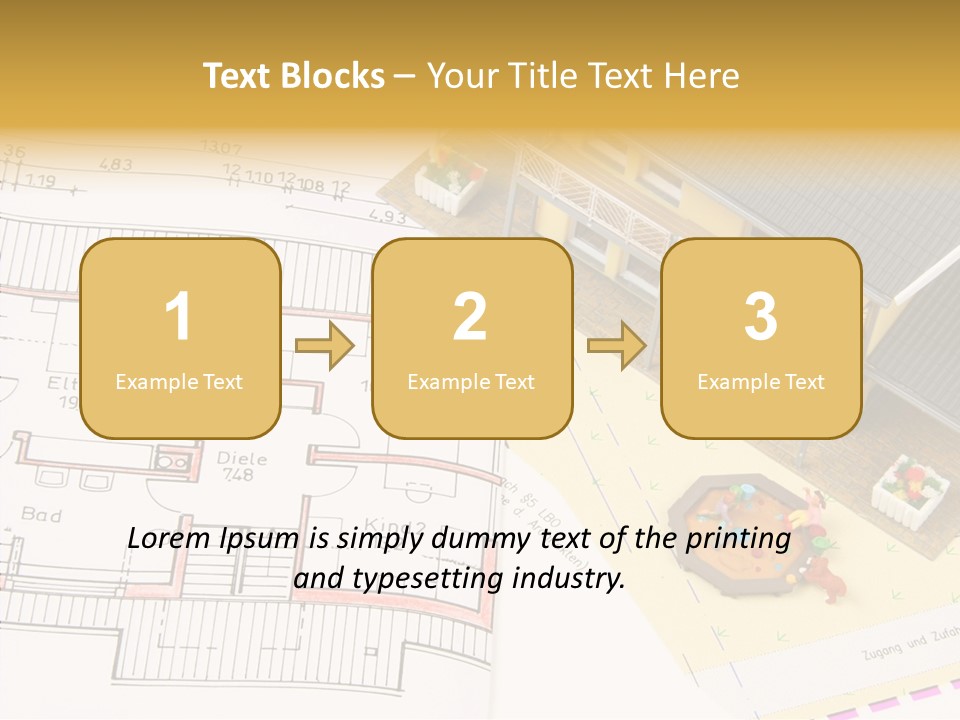 Alternative Energy Architecture Model Blueprint PowerPoint Template