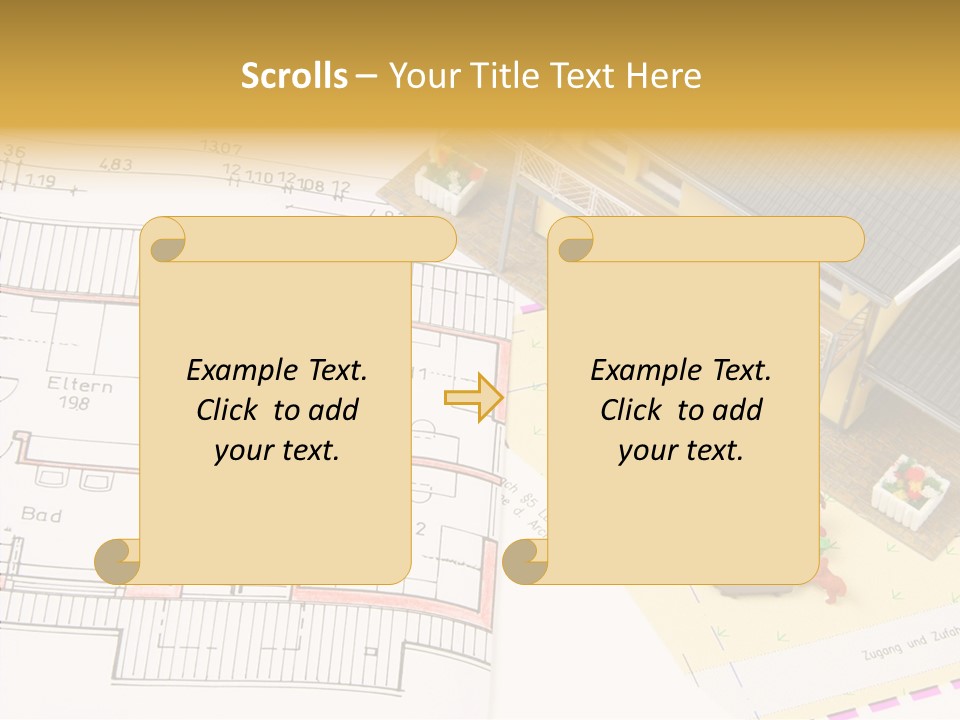Alternative Energy Architecture Model Blueprint PowerPoint Template