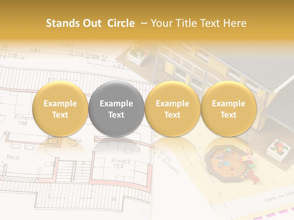 Alternative Energy Architecture Model Blueprint PowerPoint Template