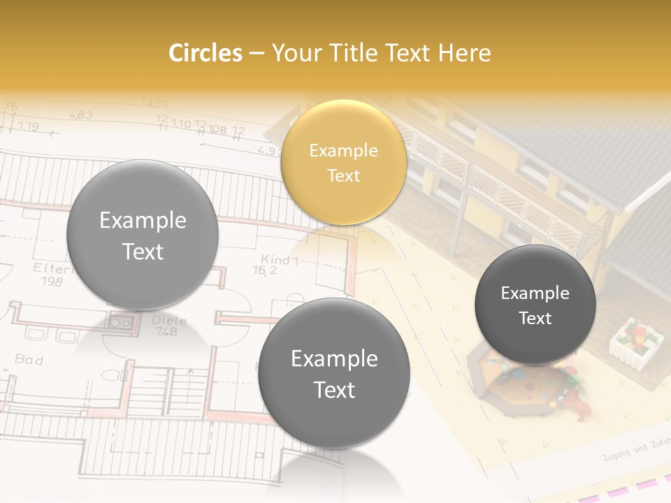 Alternative Energy Architecture Model Blueprint PowerPoint Template