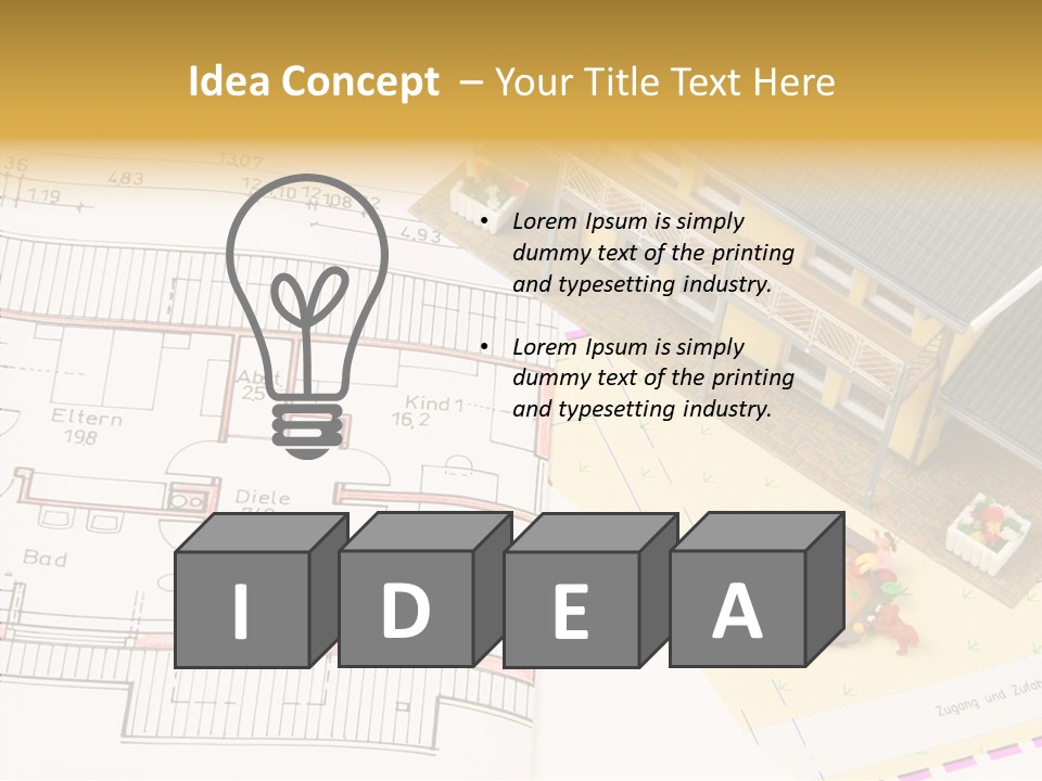 Alternative Energy Architecture Model Blueprint PowerPoint Template