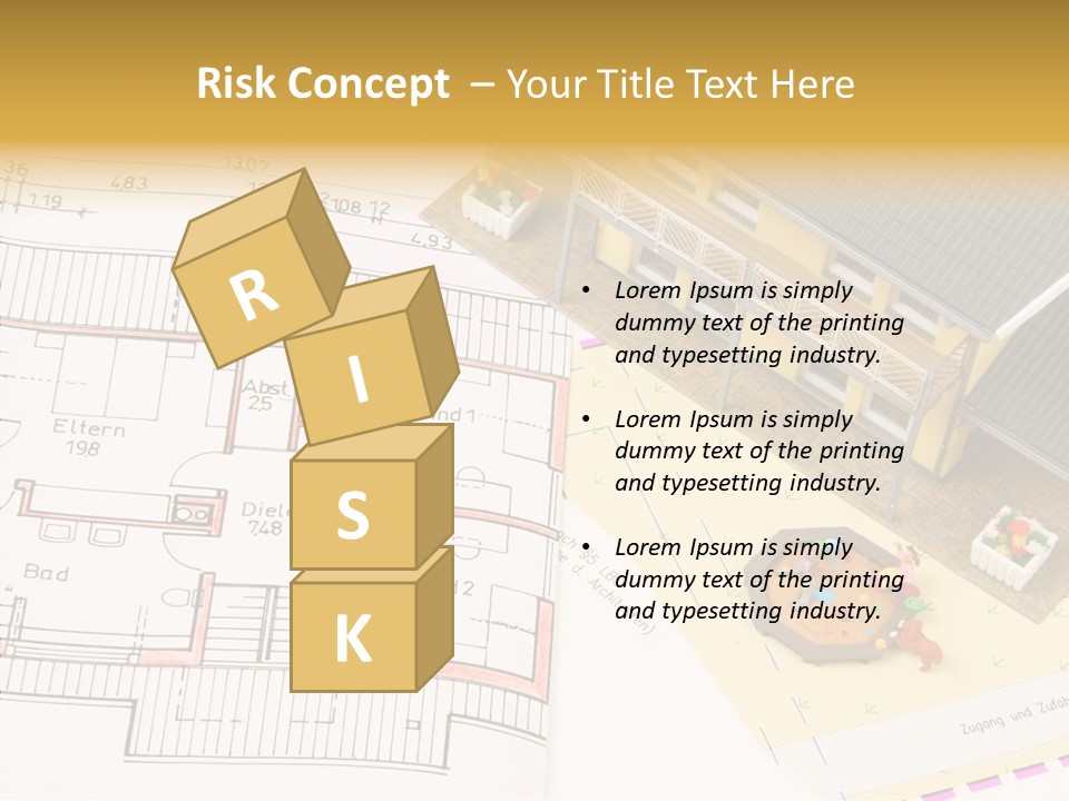 Alternative Energy Architecture Model Blueprint PowerPoint Template