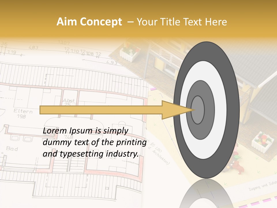 Alternative Energy Architecture Model Blueprint PowerPoint Template