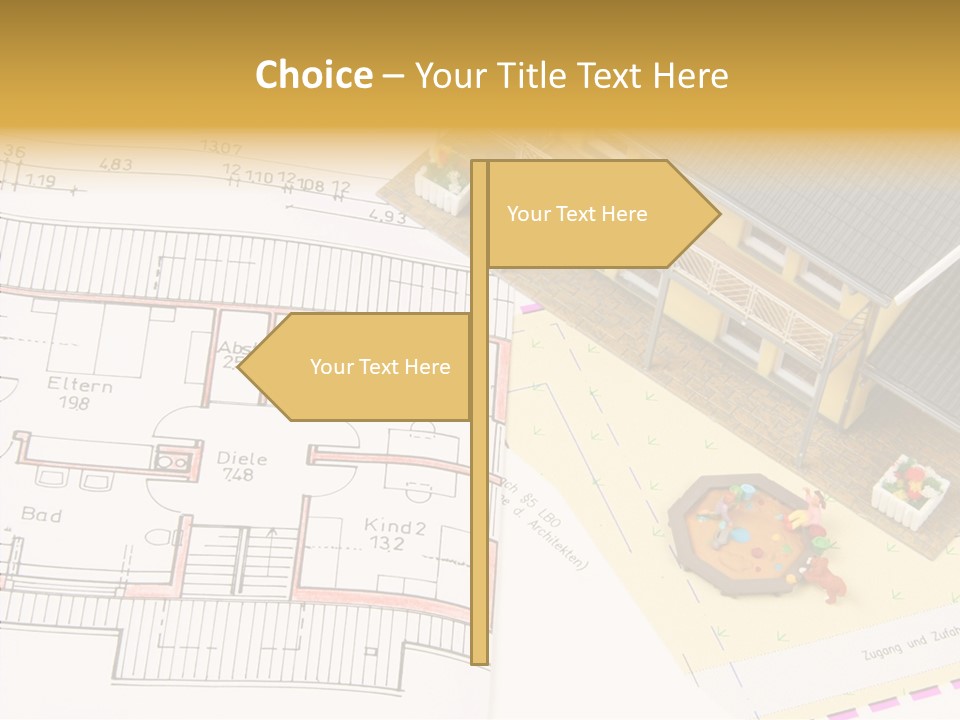 Alternative Energy Architecture Model Blueprint PowerPoint Template