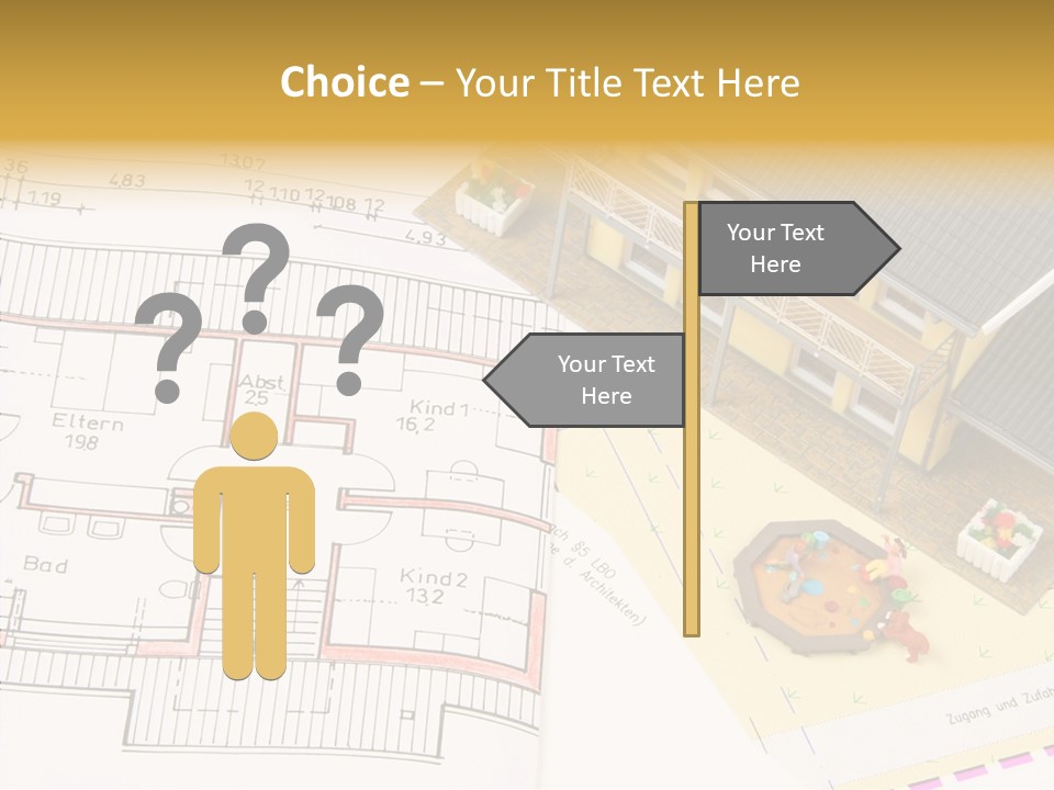 Alternative Energy Architecture Model Blueprint PowerPoint Template