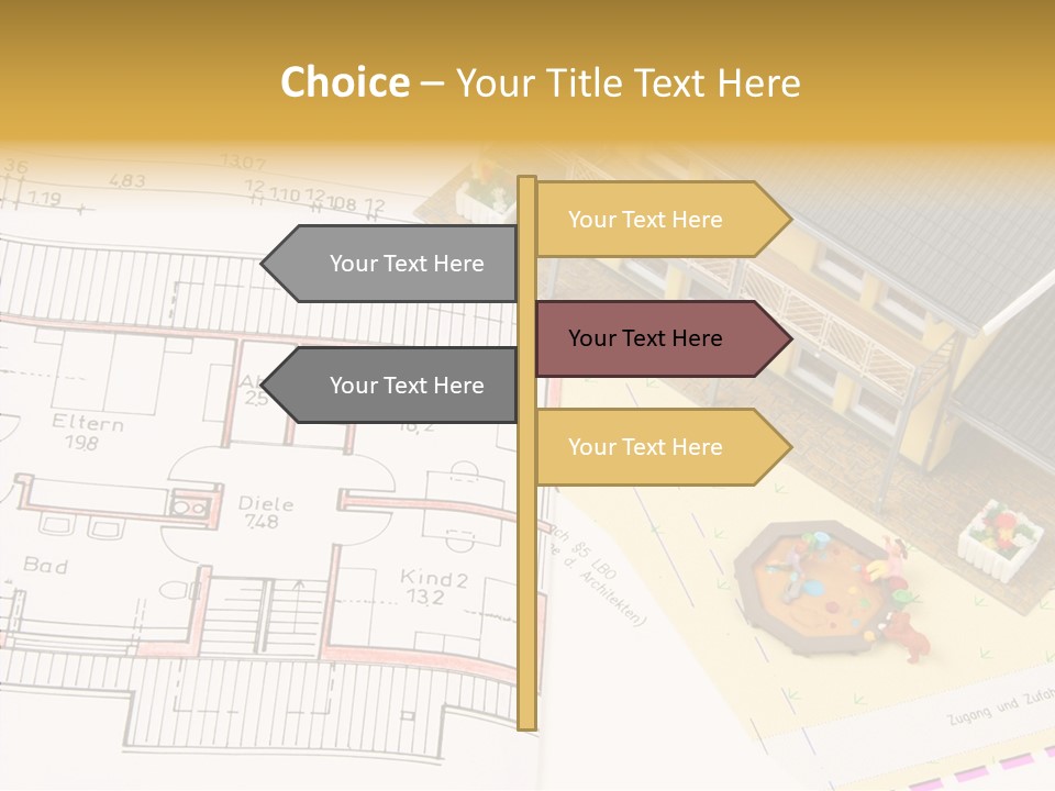 Alternative Energy Architecture Model Blueprint PowerPoint Template