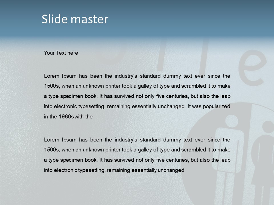 Reflection Symbol Metal PowerPoint Template