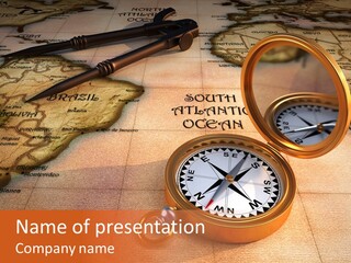 Navigation Tool Drawing PowerPoint Template
