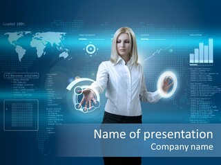 Access Office World Map PowerPoint Template