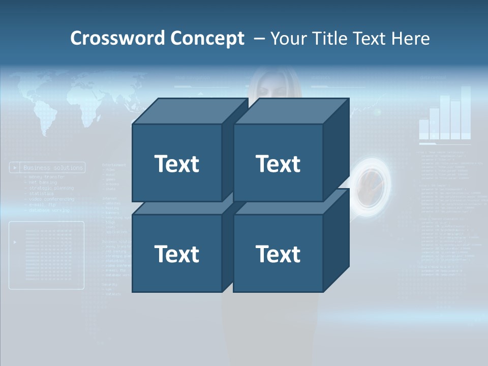 Access Office World Map PowerPoint Template