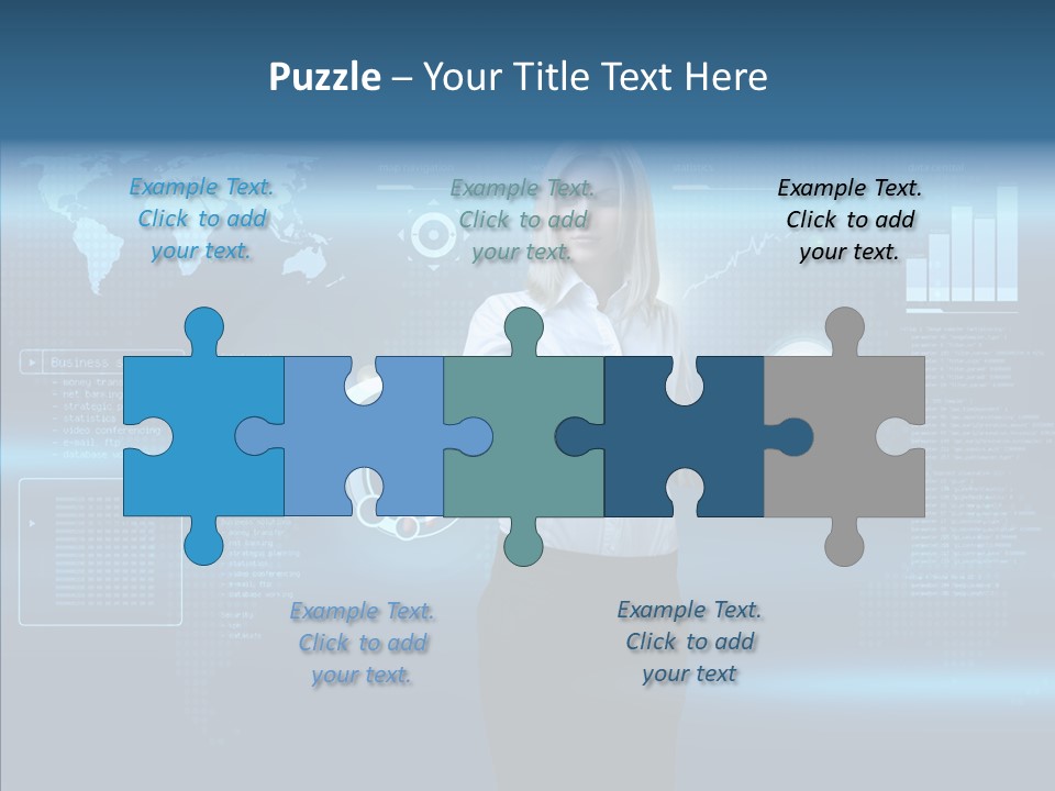 Access Office World Map PowerPoint Template