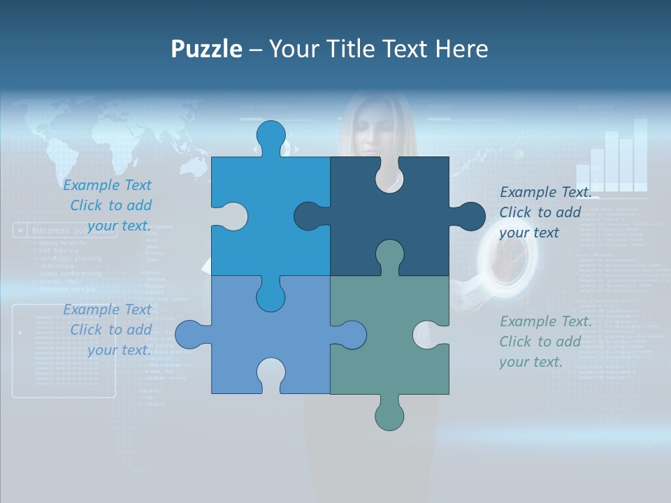 Access Office World Map PowerPoint Template