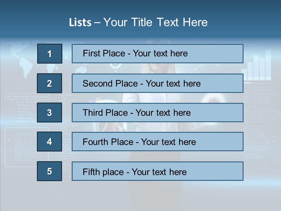 Access Office World Map PowerPoint Template