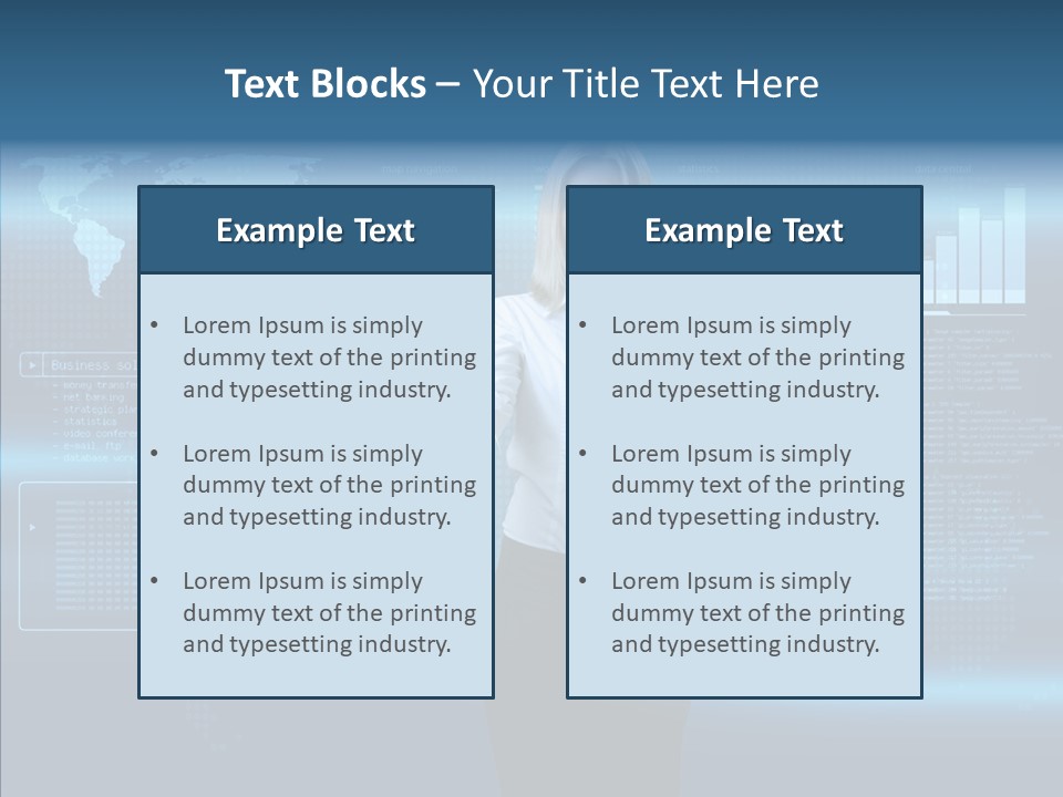 Access Office World Map PowerPoint Template