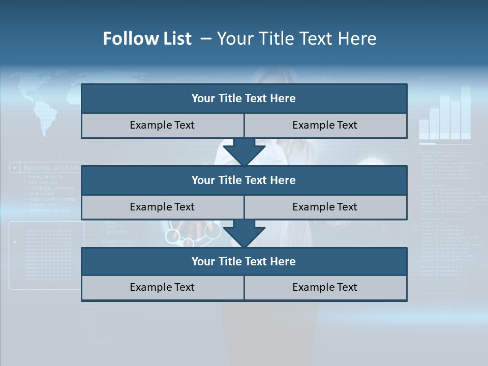 Access Office World Map PowerPoint Template
