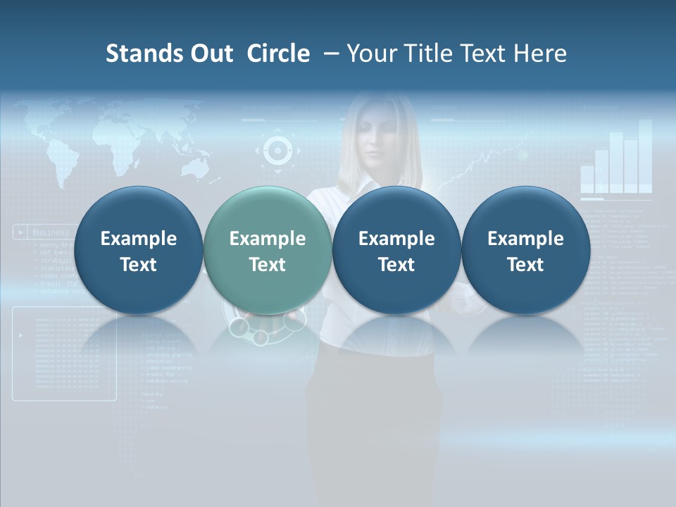 Access Office World Map PowerPoint Template