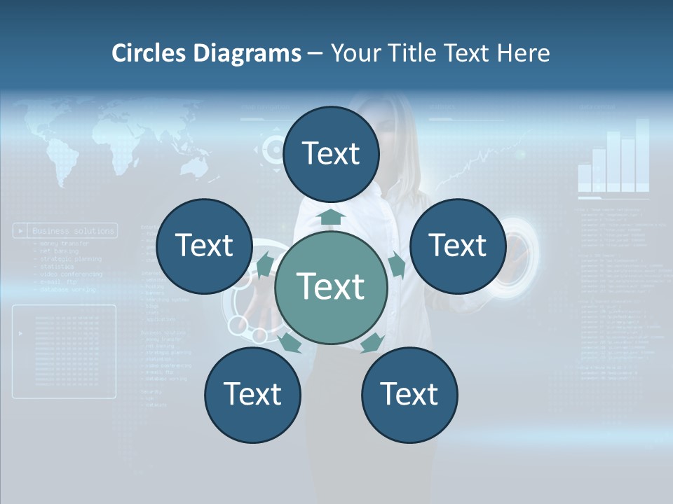 Access Office World Map PowerPoint Template